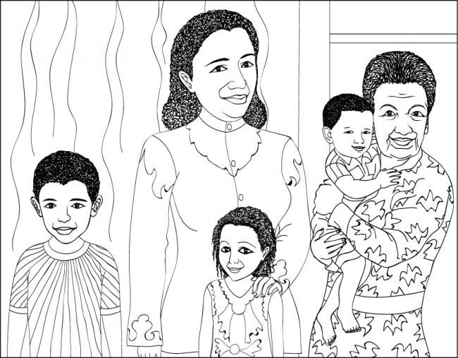 Цифровое искусство под названием "Family" - Mr T Silappathikaram, Подлинное произведение искусства