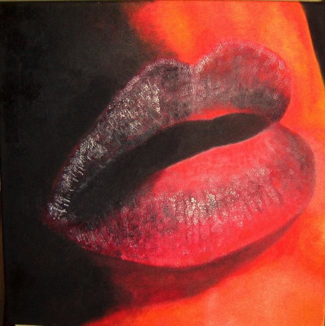 Painting titled "BACIO ATTESO" by Silema, Original Artwork, Oil