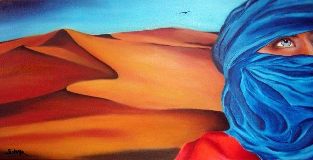 Pintura intitulada "DESERTO" por Silema, Obras de arte originais, Óleo