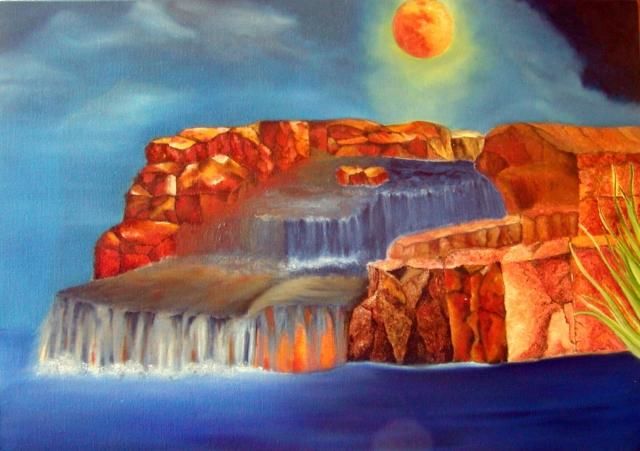 Painting titled "CASCATE" by Silema, Original Artwork