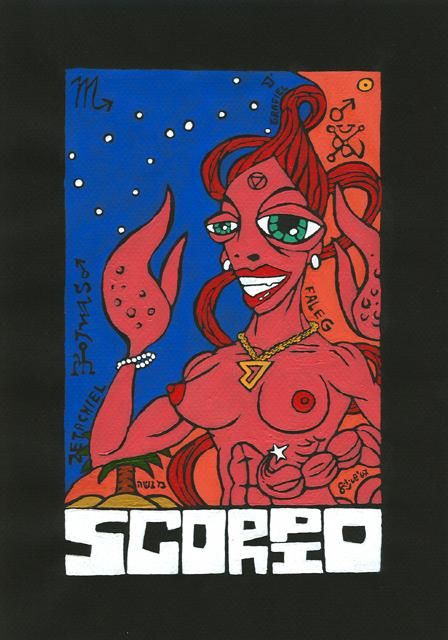 Картина под названием "Scorpio" - Siljoe, Подлинное произведение искусства