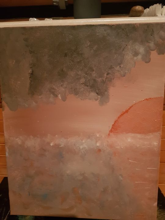 Painting titled "Gewitter" by Silke Bahamonde Wiesner, Original Artwork, Acrylic