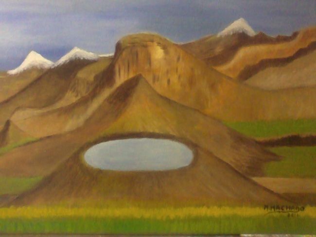 Painting titled "Montañas de Asia" by Silo, Original Artwork, Other