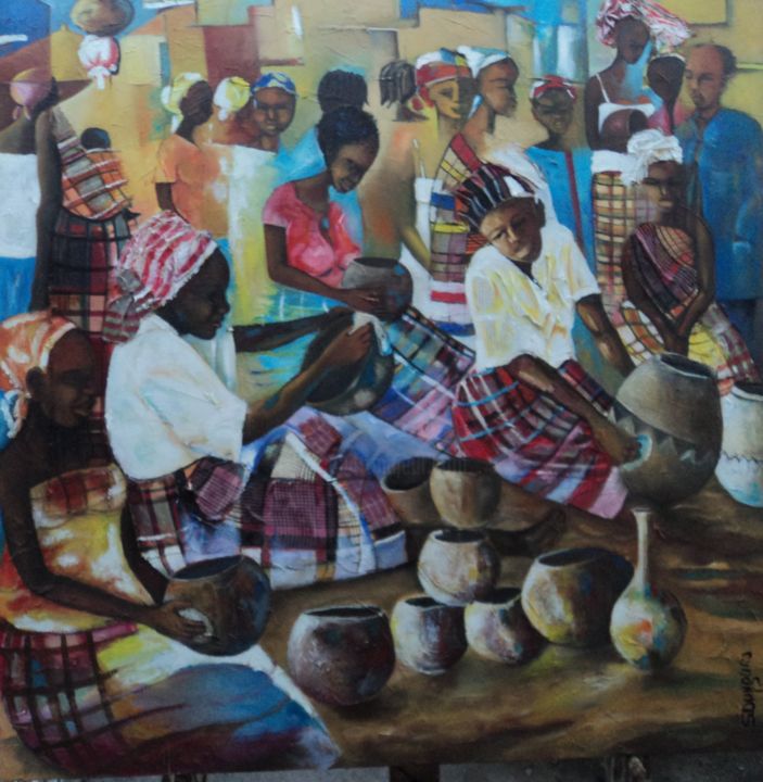 Painting titled "oleiras-i.jpg" by Silva Dunduro, Original Artwork