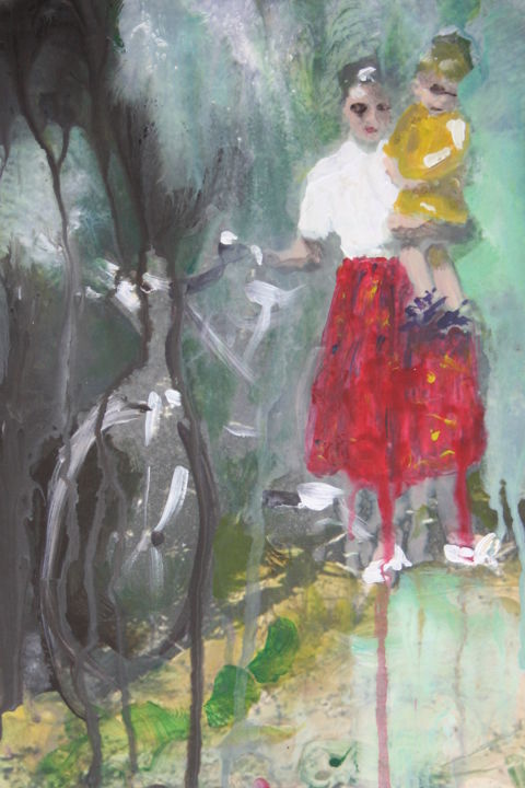Painting titled "Mamá" by Angelina Silva, Original Artwork