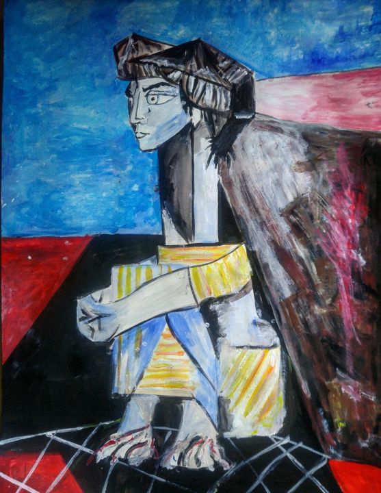 Painting titled ""I remained silent…" by Silvana, Original Artwork, Acrylic