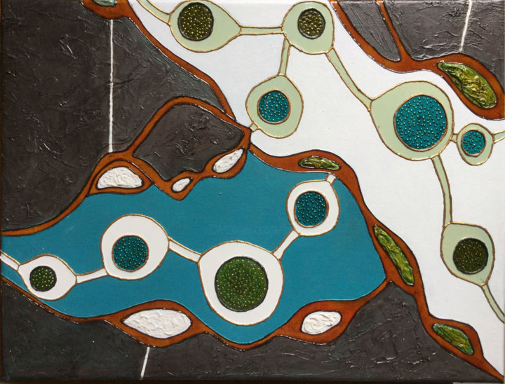 Painting titled "Mindflow IV" by Silvana Klaric, Original Art, Acrylic