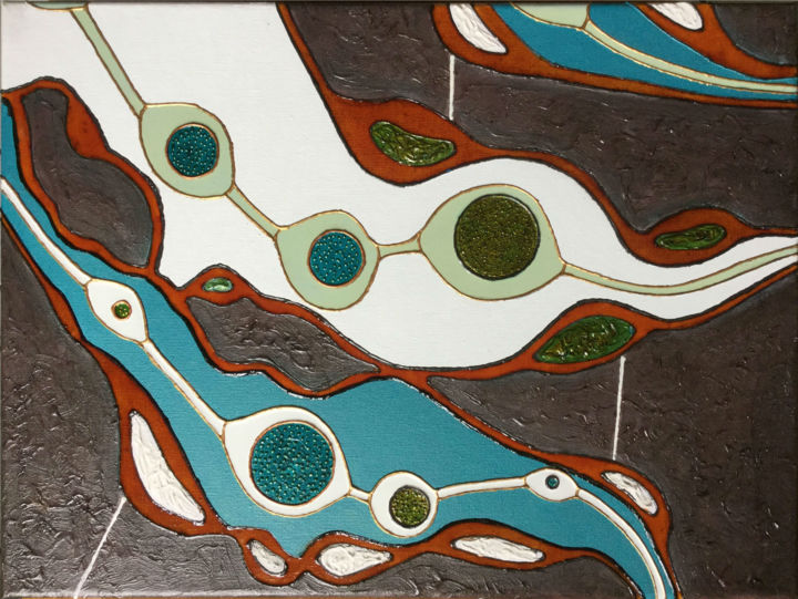 Painting titled "Mindflow III" by Silvana Klaric, Original Art, Acrylic