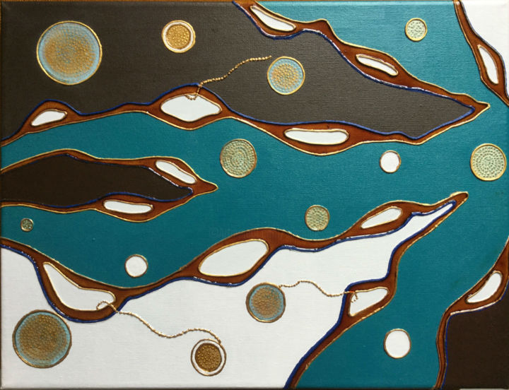 Painting titled "Mindflow VI" by Silvana Klaric, Original Art, Acrylic