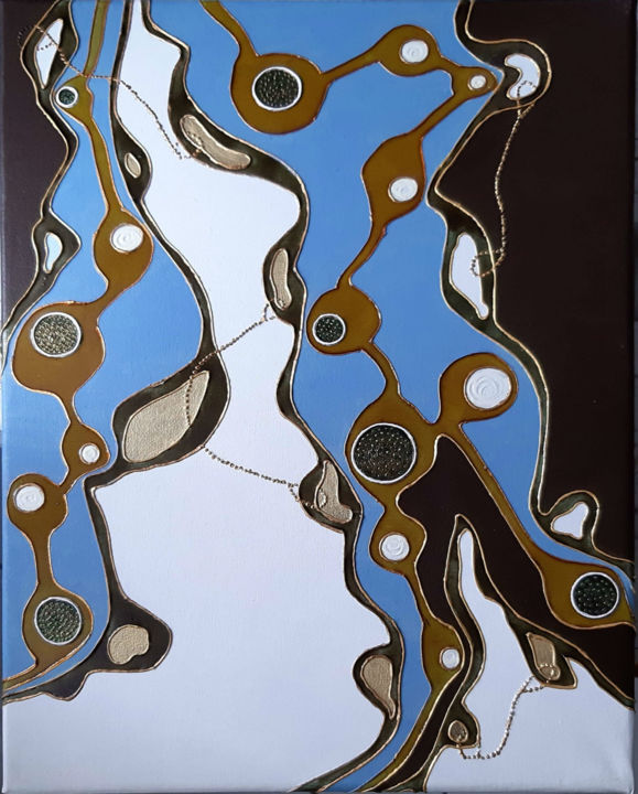 Painting titled "Mindflow VII" by Silvana Klaric, Original Art, Acrylic