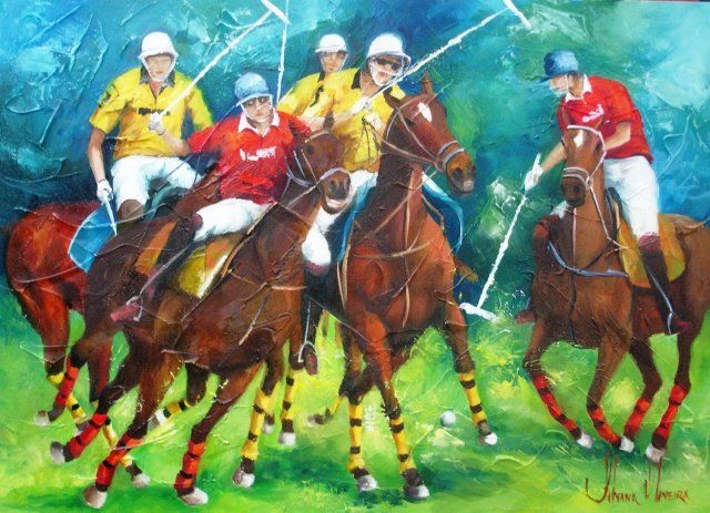 Painting titled "3005 - Campeonato d…" by Silvana Oliveira, Original Artwork