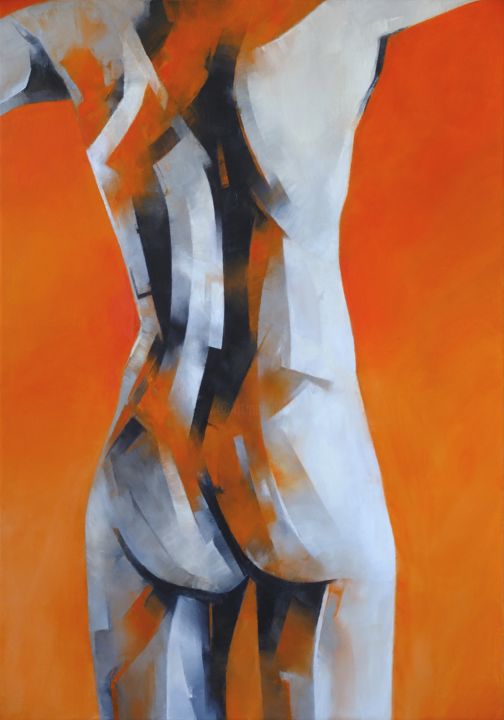 Painting titled "BODY 1" by Francisco Silva Torrealba, Original Artwork, Oil