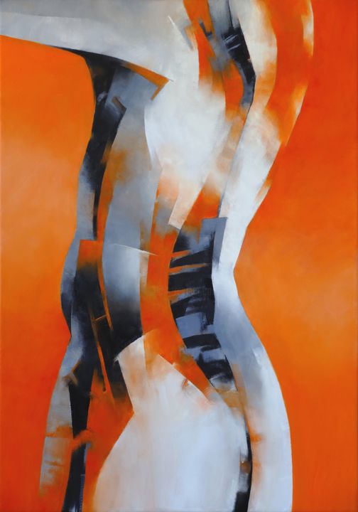 Painting titled "BODY 2" by Francisco Silva Torrealba, Original Art, Oil