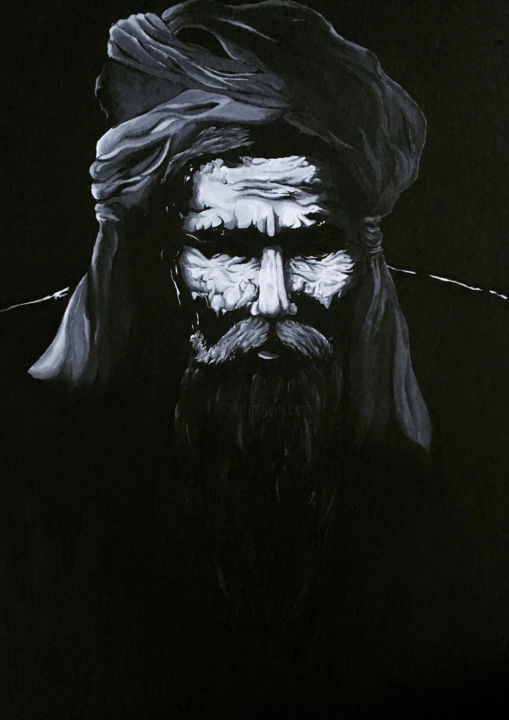 Peinture intitulée "bedouin" par Marie Silvert, Œuvre d'art originale, Huile Monté sur Châssis en bois
