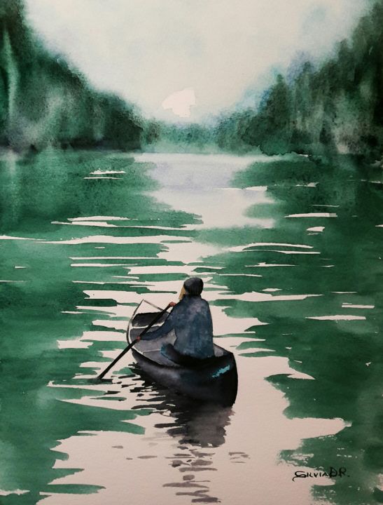 Pittura intitolato "Soul River" da Silvia D.R., Opera d'arte originale