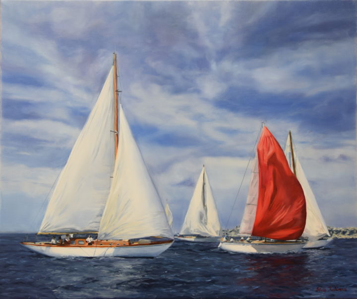 Painting titled "Carpe diem" by Silvia Habánová, Original Art, Oil