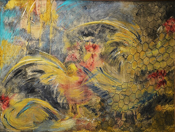 Pintura titulada "Gallinero" por Silvia Hoffmann, Obra de arte original, Oleo