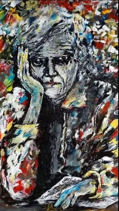 Pintura intitulada "A carta" por Silvia Kupfer, Obras de arte originais, Acrílico
