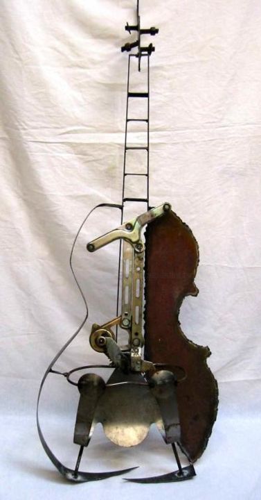 Sculpture intitulée "Cello - detalle vis…" par Silvia Marcela Destoia   (Esculturas), Œuvre d'art originale