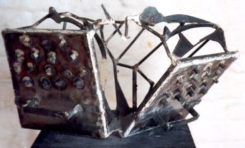 Sculpture intitulée "Detalle de Bandoneo…" par Silvia Marcela Destoia   (Esculturas), Œuvre d'art originale