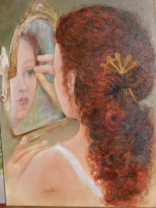 Pittura intitolato "Il trucco" da Silvia Pellicciari, Opera d'arte originale, Olio