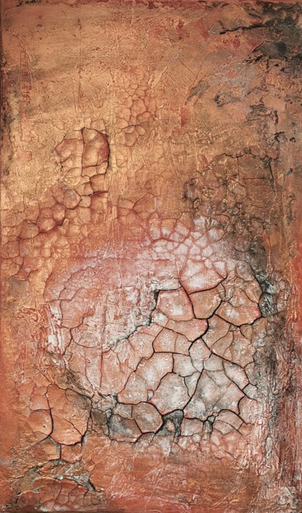 Painting titled "Bronze 1" by Silvia Schuessler, Original Artwork, Pigments