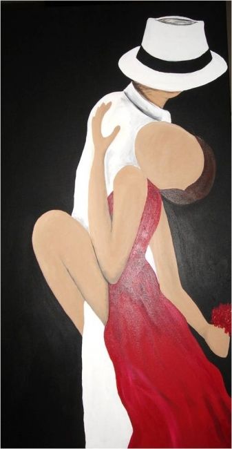 Pintura titulada "Dança" por Sílvia Barbosa, Obra de arte original