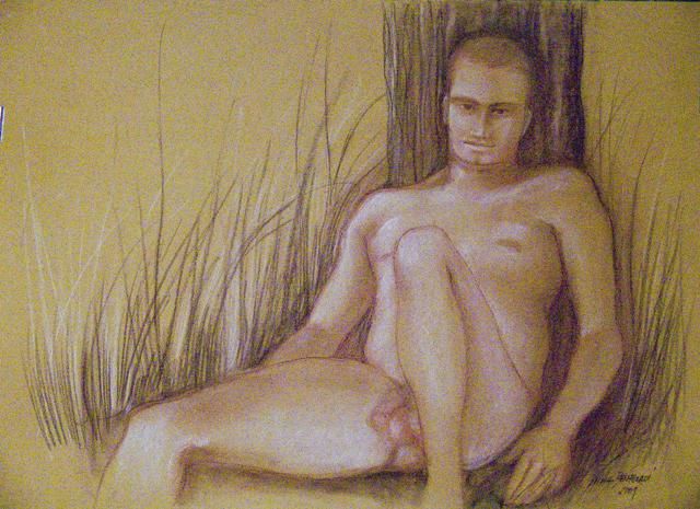 Painting titled "nudo" by Silvia Benfenati, Original Artwork, Oil