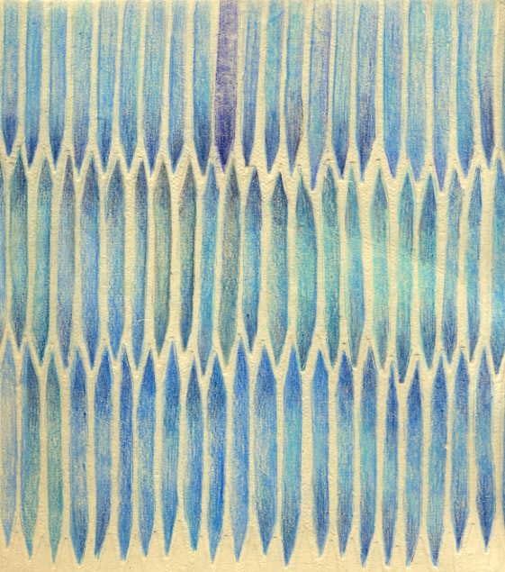 Pintura titulada "gotico blu particol…" por Silvia Benfenati, Obra de arte original