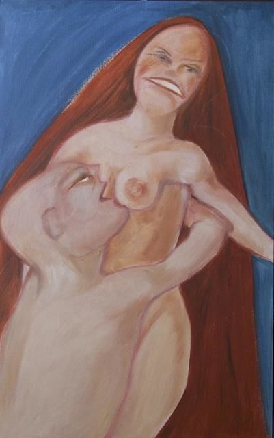 Malerei mit dem Titel "amore" von Silvia Benfenati, Original-Kunstwerk, Öl