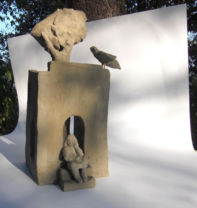 Sculpture titled "il pino" by Silvia Benfenati, Original Artwork