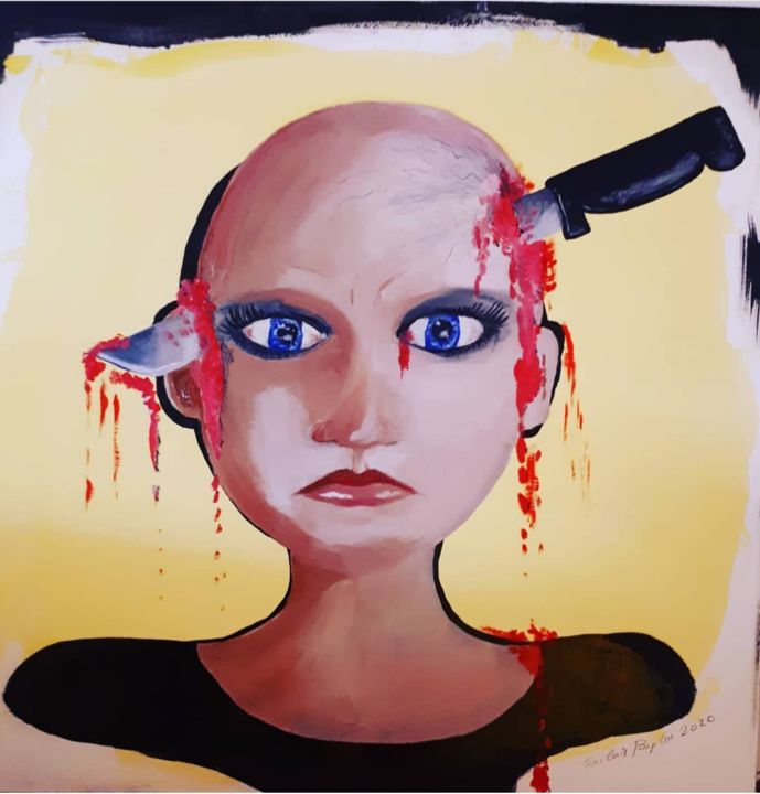 Pittura intitolato "La disperazione" da Silvia Bighi, Opera d'arte originale, Olio