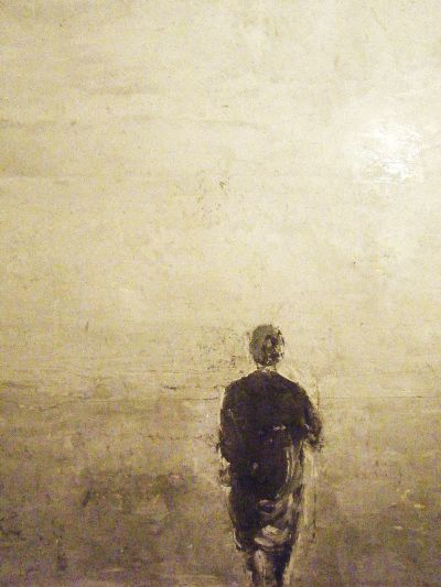 Peinture intitulée "femme qui marche" par Silvia Leveroni Calvi, Œuvre d'art originale