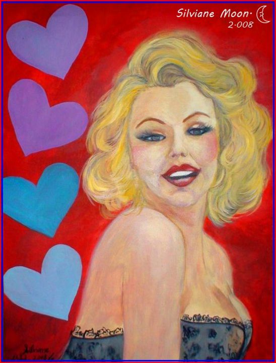 Peinture intitulée "Marilyn Monroe Apai…" par Silviane Moon, Œuvre d'art originale, Encre