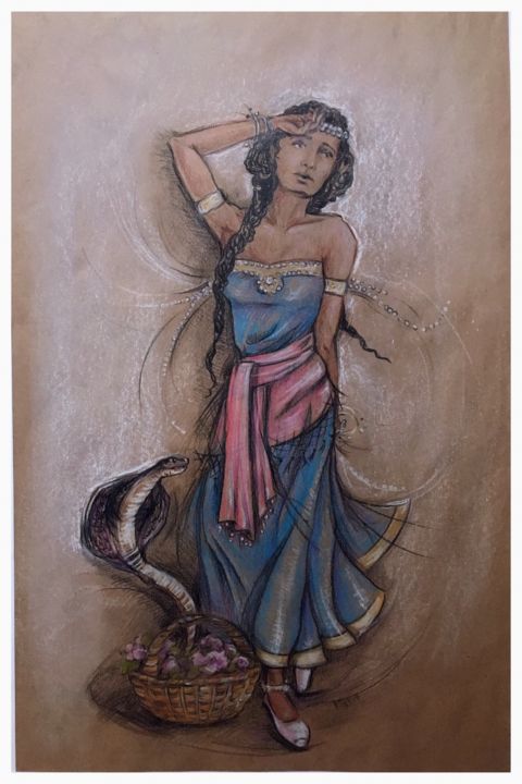 Рисунок под названием "«Последний танец Ни…" - Svetlana Kuzina (Skuz), Подлинное произведение искусства, Цветные карандаши