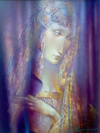 Painting titled "madonna" by Simeon Shivachev, Original Artwork