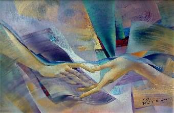 Peinture intitulée "fingers" par Simeon Shivachev, Œuvre d'art originale