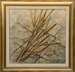 Painting titled "Straws" by Simeon Todev, Original Artwork