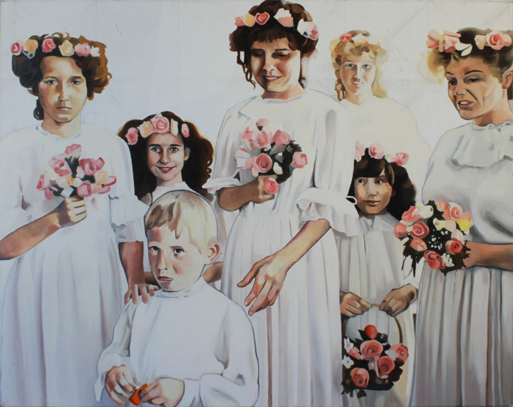 Peinture intitulée "Cerimonia" par David Peres, Œuvre d'art originale, Huile