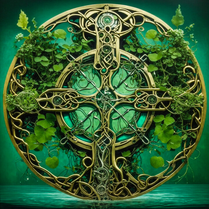Digital Arts titled "Celtic organism #2" by Simon Dara, Original Artwork, AI generated image