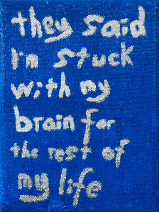 Peinture intitulée "They Said I’m Stuck…" par Simon Findlay, Œuvre d'art originale, Huile