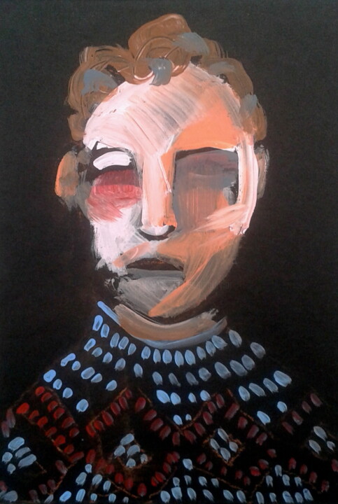 Painting titled "head study (1)" by Simon Taylor, Original Artwork