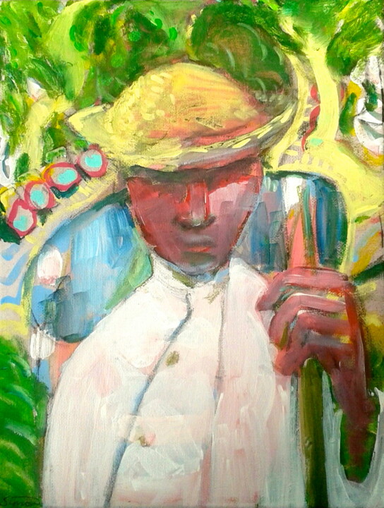 Painting titled "sweeper" by Simon Taylor, Original Artwork
