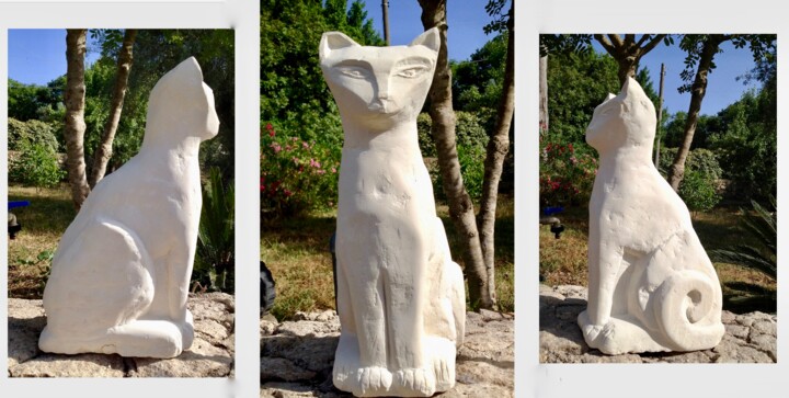 Skulptur mit dem Titel "cat" von Simon Taylor, Original-Kunstwerk