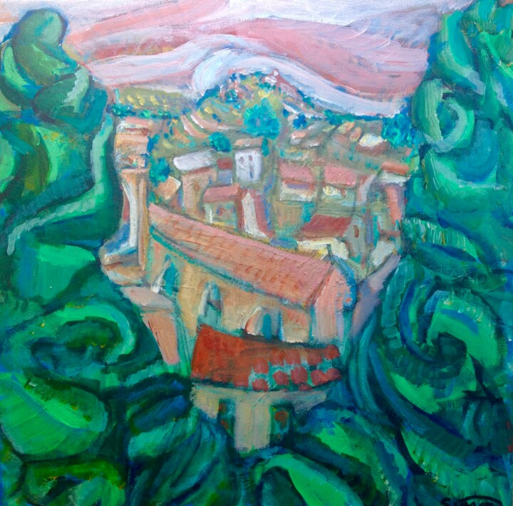 Painting titled "palazzolo 3" by Simon Taylor, Original Artwork, Acrylic