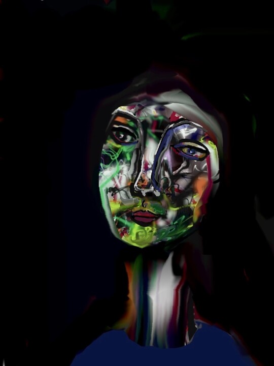 Digital Arts titled "head 1" by Simon Taylor, Original Artwork, Digital Painting