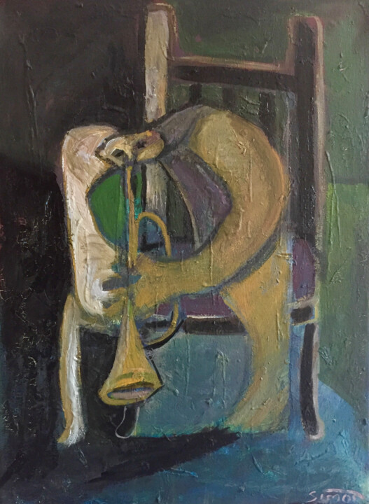 绘画 标题为“trumpet player seat…” 由Simon Taylor, 原创艺术品, 丙烯