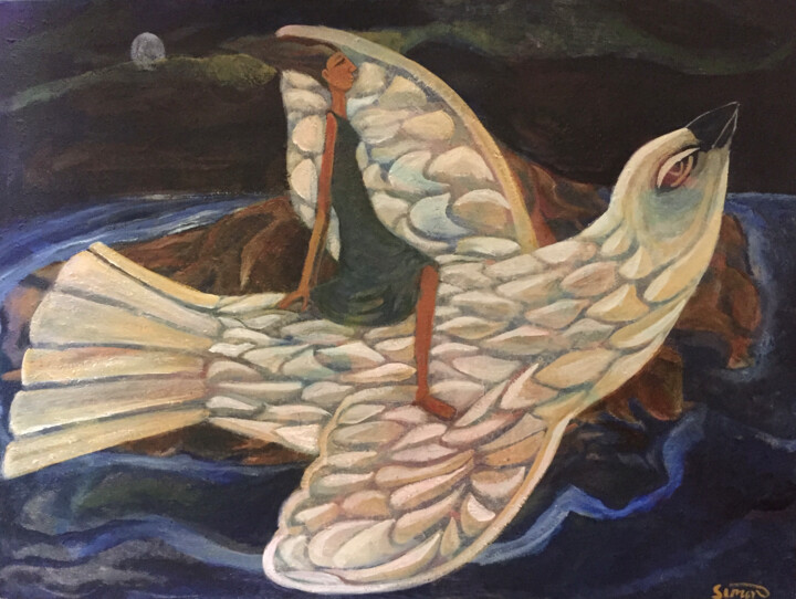 Pittura intitolato "fly" da Simon Taylor, Opera d'arte originale, Acrilico