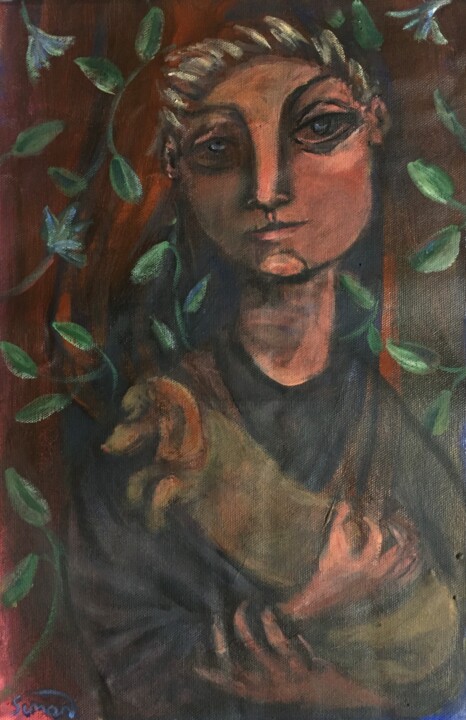 Painting titled "Jenn" by Simon Taylor, Original Artwork, Acrylic