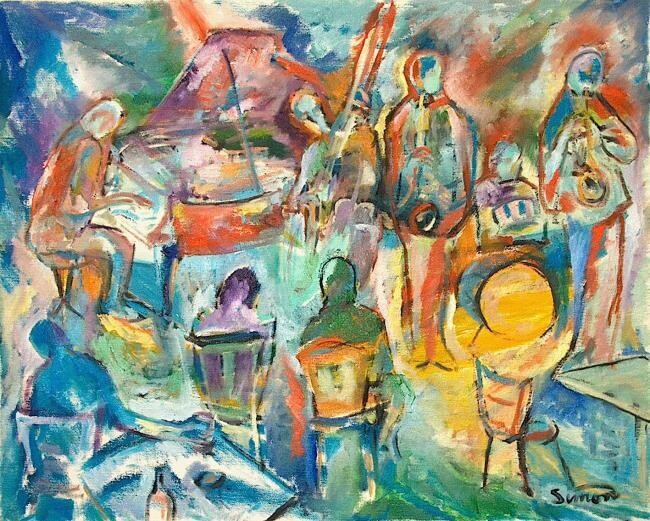 Painting titled "Jazz" by Simon Taylor, Original Artwork